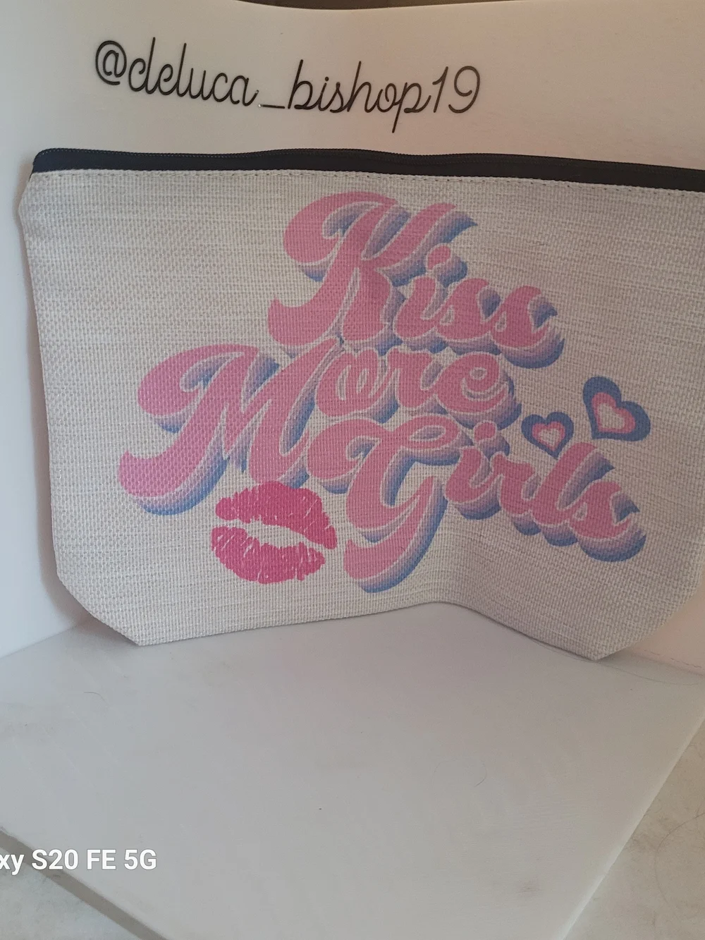 'Kiss More Girls' Graphic Zip Pouch
